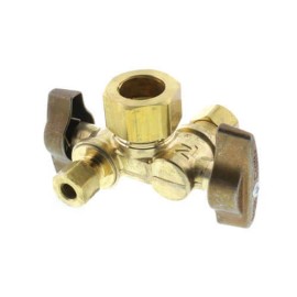 Brasscraft KTCR1900DVX-R Dual Shut-Off Valve 1/2″ x 3/8″ Od x 1/4″ Od Comp