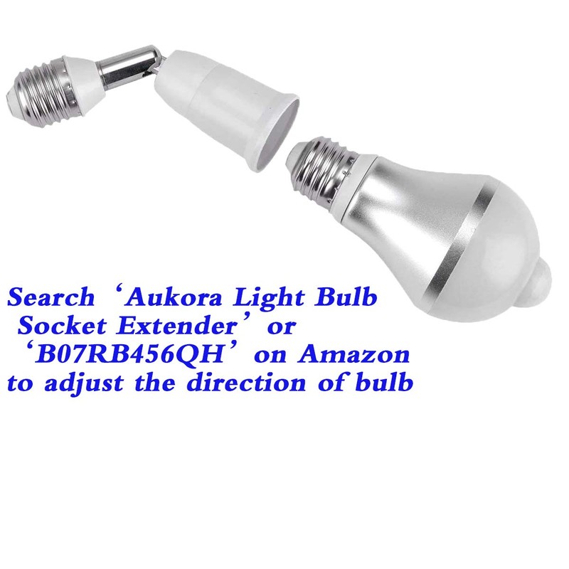 Aukora Motion Sensor Light Bulbs, 12W (100-Watt Equivalent) E26 Motion