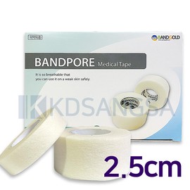 Band Gold Band Pore Paper Band-Aid 1inch White 12 Rolls / 밴드골드 밴드포어 종이반창고 1inch 흰색 12롤