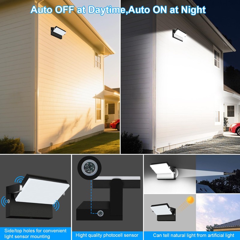 ledmo 150W LED Outdoor Wall Pack Light with Dusk to