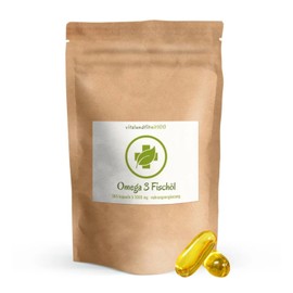 Omega 3 Fish Oil - 365 Capsules of 1000 mg Fish Oil per Capsule with EPA and DHA - Essential Omega 3 Fatty Acids High Dose in Annual Supply - From Sustainable Fishing - No Unwanted Additives
