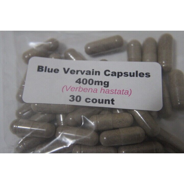 Herbs Blue Vervain Capsules 400mg (Verbena hastata) 30 count