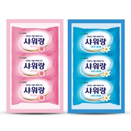 Yurim Korea/Mugunghwa Mugunghwa Shower & White Pink Floral Face Soap 130g 3-Pack