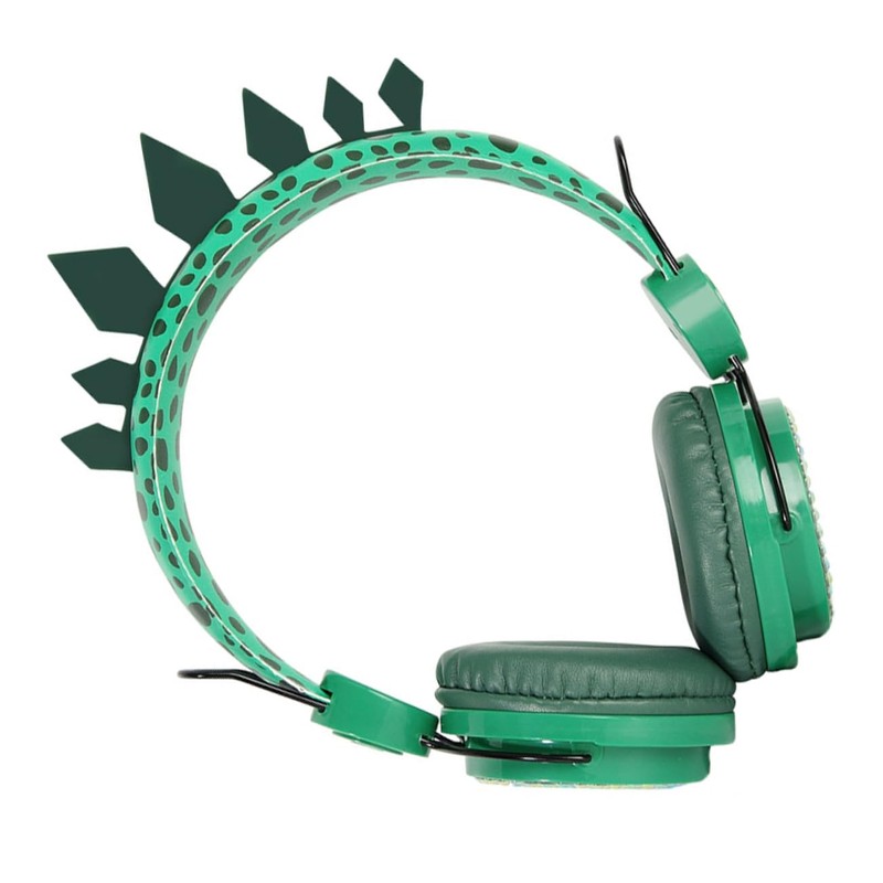 Mobestech 3pcs Boy Girl Headphones Microphone Dinosaur Comfortable Ear Cable