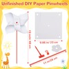 Simgoing 12 Pcs DIY Paper Pinwheels for Kids Bulk Summer