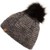 Faera Winter Hat Coloured Yarn Lined with Faux Fur Bobble