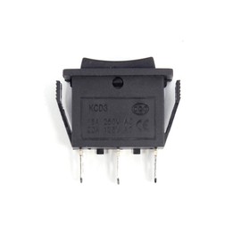 10PCS 3 Position 3 Pin on/Off/on Rocker Switch, AC 16A/250V 20A/125V Terminal SPDT, Metal Black Plastic 3 Toggle Switch