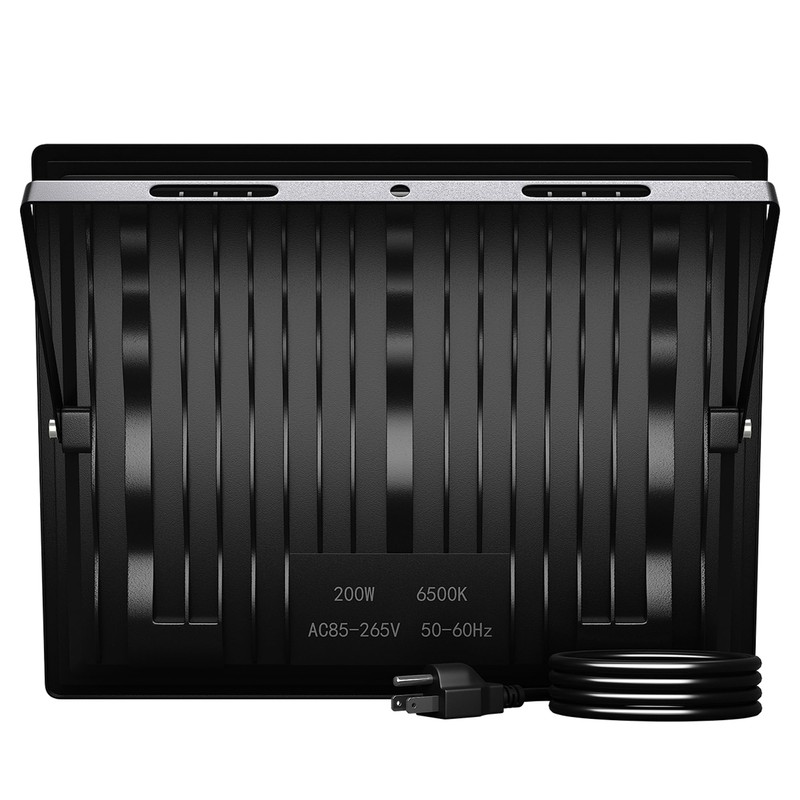 XXBSAZ 2 Pack 200W LED Flood Lights Outdoor, 25,000LM Plug-in