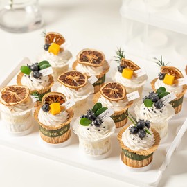 3 Tier Cupcake Carrier with Lid,Holds 36 Cupcakes or 3 Large Cakes Food Transporter Container with 3 Tier Stackable Layer Insert