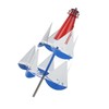 Summer Lighthouse Sailboat Windmills 360 Degree Rotation Weathervane Metal Windmill