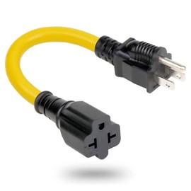 12AWG Heavy Duty Extender 15 Amp AC Plug to 20 Amp Adapter Cable 5-15P to 5-20R 5-15P to 6-15R 5-15P to 6-20R 4 in 1 AC 1FT Adapter 15A 125V to 20A 250V 15A 125V to 20A 250V Adapter Cable