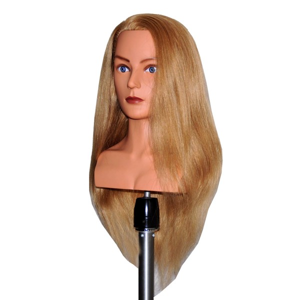 Ladella Beauty 24" Cosmetology (Heavy Density) with shoulder Human Hair Mannequin Manikin Training Head - Layla (LAYLA)