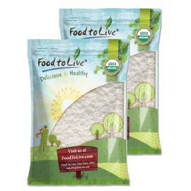 Food to Live Organic Italian Pizza Flour – Non-GMO Double Zero 00 Pizza Crust Mix, A Custom Blend of Soft Wheat Flour, Durum Wheat Semolina, and Spelt Sourdough. Unbleached, Extra Fine, Vegan, Bulk