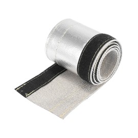 X AUTOHAUX Car Heat Shield 3/4 Inch Inner Diameter 3.2 ft Aluminised Protective Cover Replacement