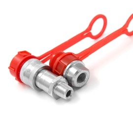 1/4" NPT Thread High Pressure 10000 PSI Hydraulic Quick Connect Coupler with Dust Caps Hydraulic Jacks