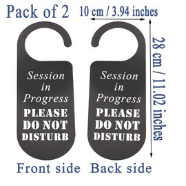 CENWA 2 Pcs Session In Progress Sign Do Not Disturb Sign Office Sign Meditation, Yoga, Reiki, Relaxation Door Sign (session in progress)