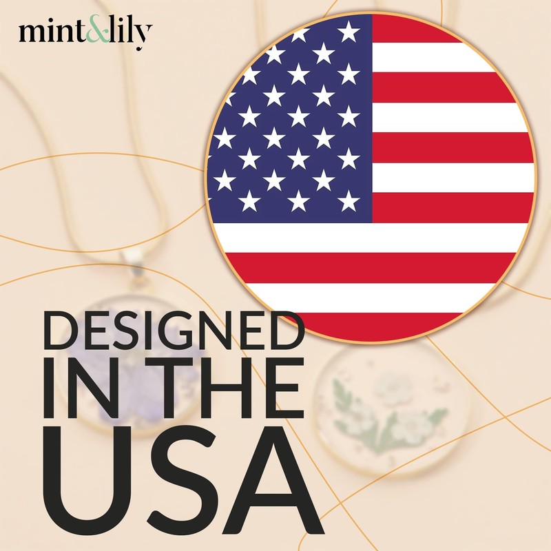 Mint & Lily Pressed Birth Flower Necklace