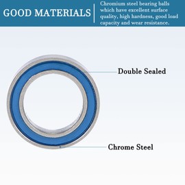 QUARKZMAN MR117-2RS 7 x 11 x 3 mm Ball Bearings x 10 Pieces Chrome Steel for DIY Projects Tools Machines ABEC5 Double Sealed