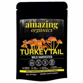 Turkey Tail Mushroom Extract Powder - Potent Immune Support, 100% Natural, Vegan & Gluten-Free"