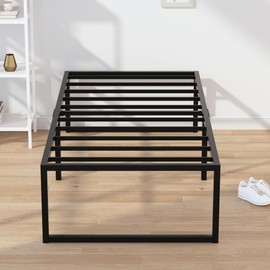 EMODA 16 Inch Narrow Twin Bed Frame 30x75, Heavy Duty Metal Platform