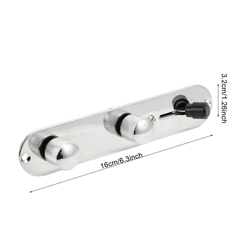 Chrome Plated Metal 3 Way Switch Prewired Control Plate for
