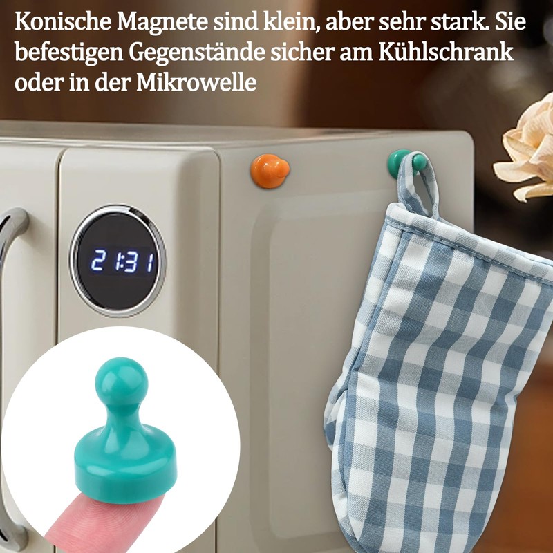 Pack of 40 Magnetic Push Pins, Fridge Magnets Strong Neodymium