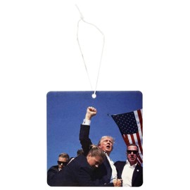 TrexNYC Trump Fight Hanging Car Air Freshener, Fresh Linen
