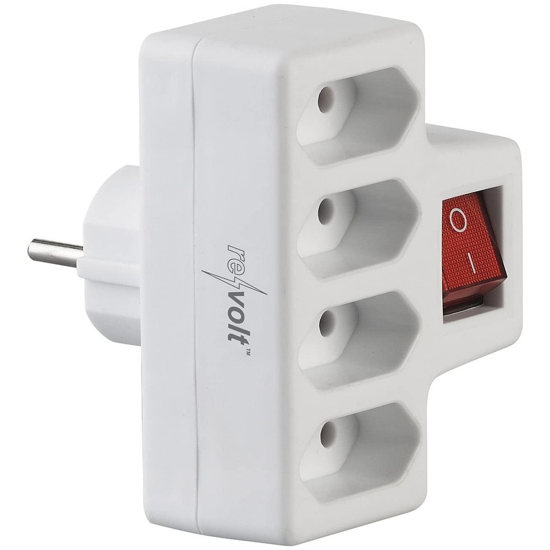 revolt Quadruple Sockets: Set of 4 4-Way Euro Sockets with