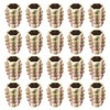 sourcing map 40Pcs Hex Threaded Inserts, M6-1x15 Zinc Alloy Hex-Flush
