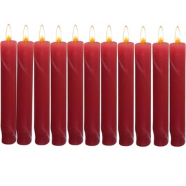 Candlestock Hippie Drippy Drip Candles - Pack of 11 Dripping Taper Candles - Wine Bottle Melting Candles (Red)