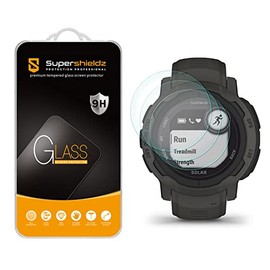 (3 Pack) Supershieldz Designed for Garmin Instinct 2 / Instinct 2 Solar Tempered Glass Screen Protector, Anti Scratch, Bubble Free