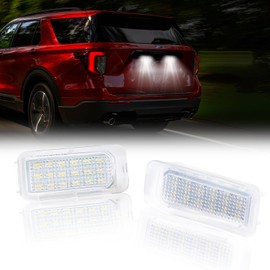 DERMOKA LED License Plate Lights For Ford Explorer Escape Fusion Fiesta Expedition Lincoln MKC Tag Lamp Assembly, 6000K White 2PCS