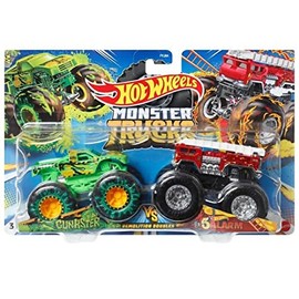 Hot Wheels Monster Trucks Gunkster vs 5 Alarm Demolition Doubles