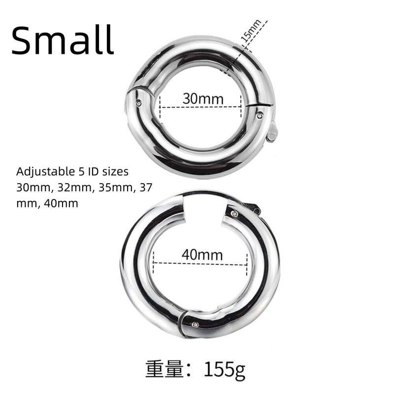 Two Sizes of Metal Stainless Steel Adjustable Strength Training Rings