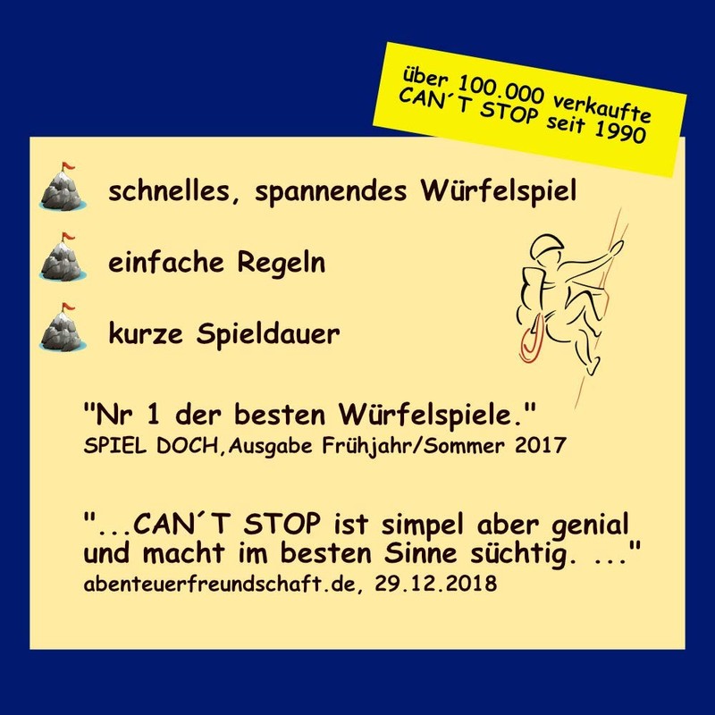 Franjos Dice Game Can't Stop - Generational Game Suitable for