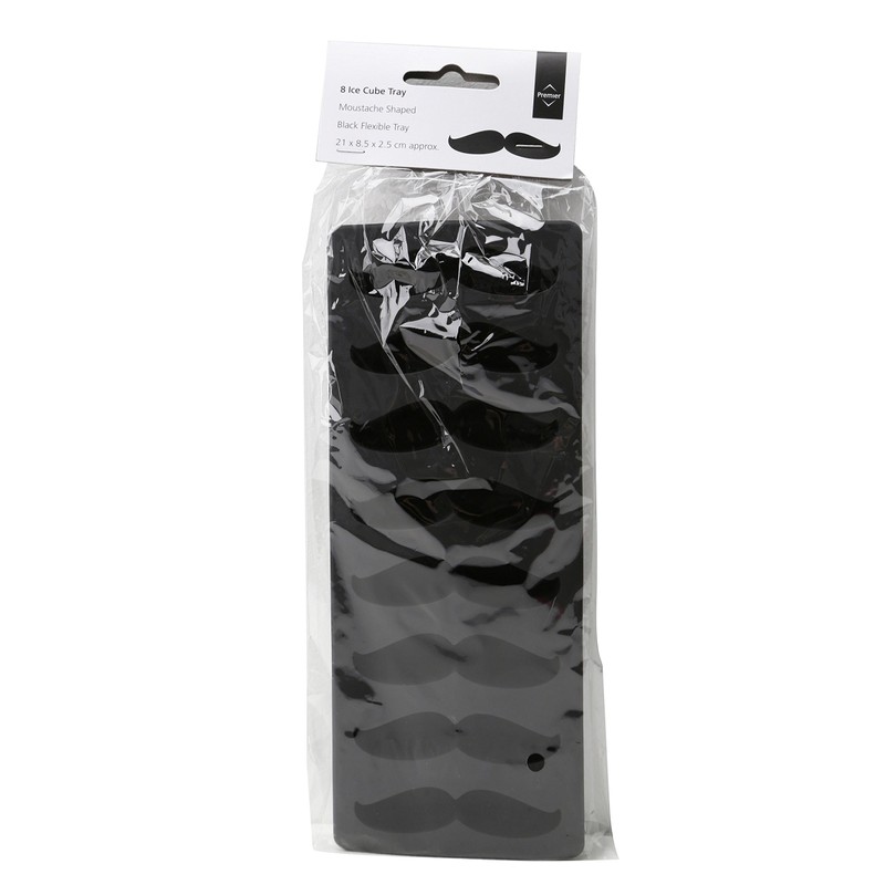 Premier Housewares 8-Moustache Ice Cube Tray - Black