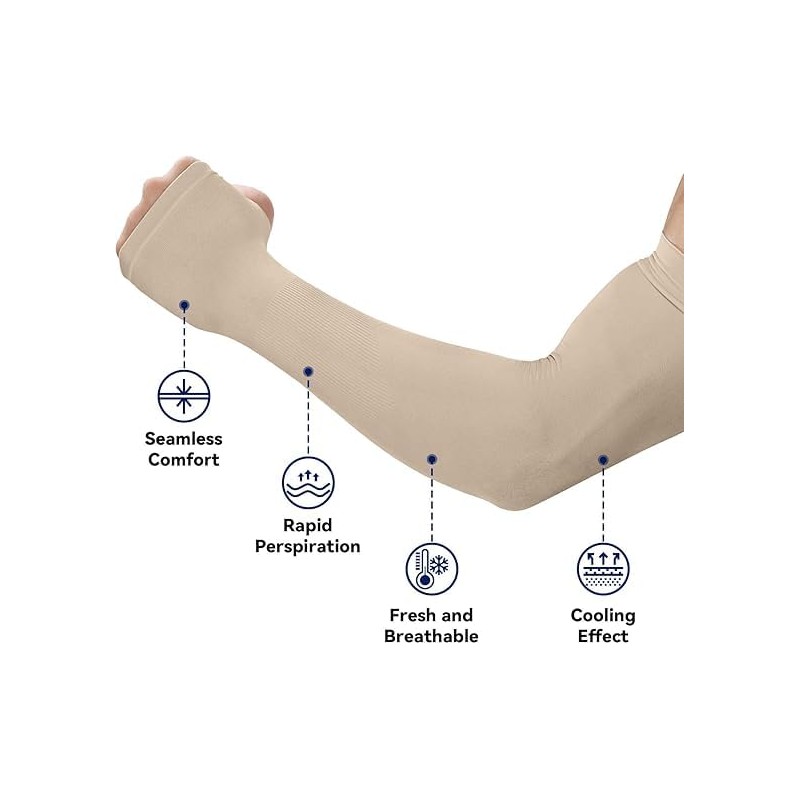 IHLOOTD 2 Pairs of Arm Sleeves Arm Sleeves for Men
