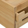 Relaxdays Schreibtisch Organizer Bambus, Stiftehalter Holz, Schreibtischbox Schubladen, HxBxT: 9,5