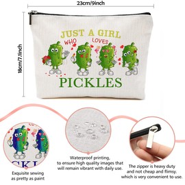 TAGDANK Funny Pickle Gifts - Themed Bags for Women & Friends - Birthday & Christmas Snack & Toiletry Bags