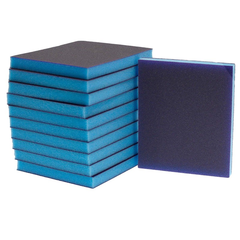 BokWin 16Pcs Sanding Sponge, 120 Grit Washable Sponge Sand Blocks,