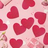 80PCS Heart Cutouts, Valentines Day Decorations Red Glitter Paper Hearts