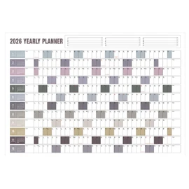 Yearly Wall Calendar with Holidays, Full Year Calendar One Page, Annual Year Wall Calendar with Stickers, Horizontal, 23"X 33" (Open), Paper Folded