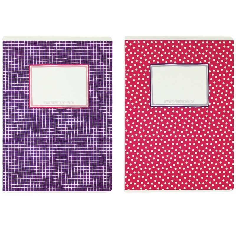 Papierdrachen 4 high-quality school notebooks for children, DIN A5, lined
