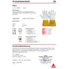 Hase Safety Peru Lightweight Welding Gloves, EN388, EN420, EN407, Size