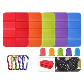 Kellegour 5PCS Foldable Seat Mat,Portable Waterproof Seat Pad,Folding Foam Sit Mat,Foldable Outdoor Seat Cushion,with 5 Bag and Carabiner,for Garden,Camping,Picnic,Hiking,By the Sea,Hunting,5 Colors
