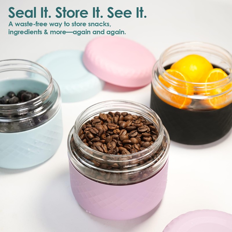 24 oz Glass Lunch Bowl Container with Lid | Leak