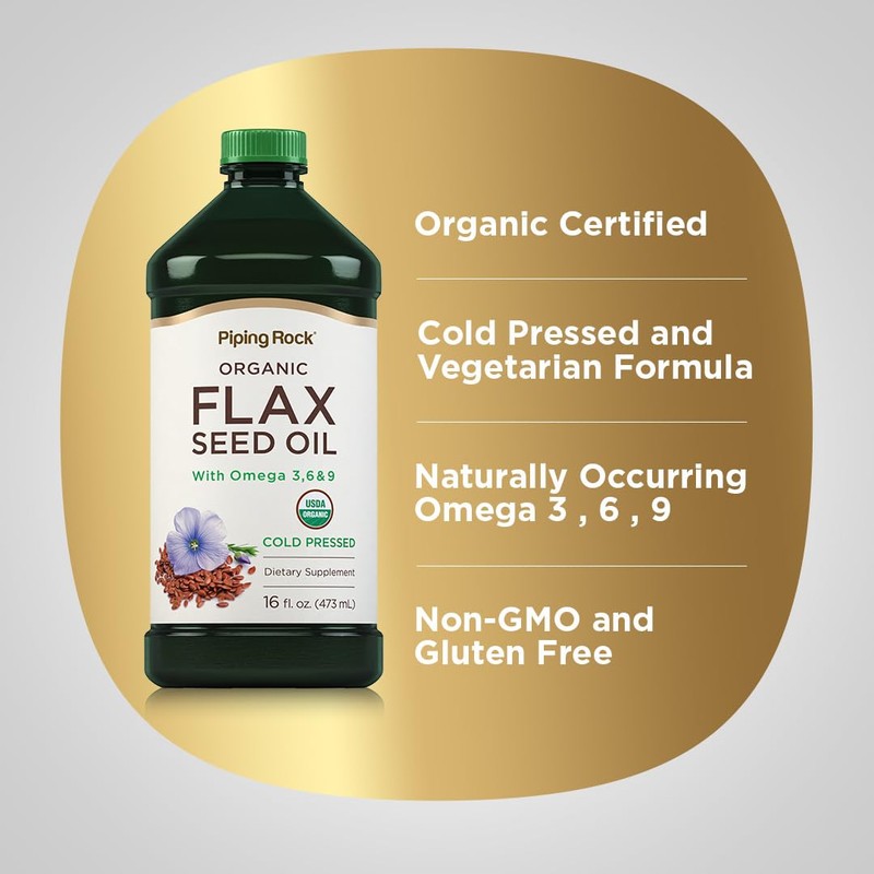 Piping Rock Flaxseed Oil | 16 Fl Oz | with