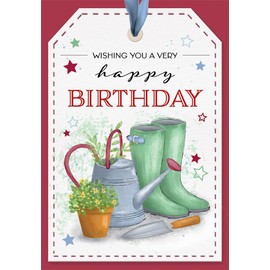 Piccadilly Greetings Happy Birthday Card Gardening - 7 x 5 inches