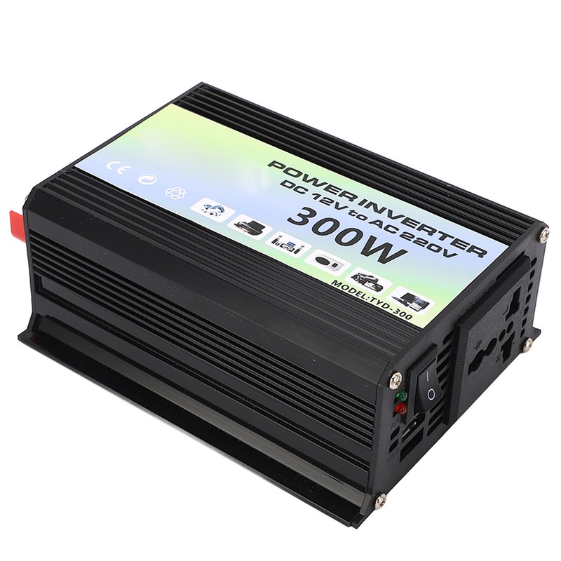 Power Inverter 300W 1 Universal Socket 2 USB Port Smart