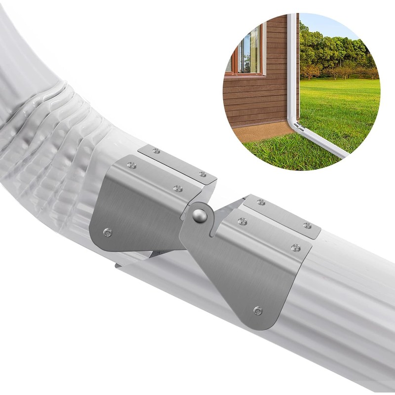 Farady 2 Pack Gutter Extension Hinge Stainless Steel Downspout Extension